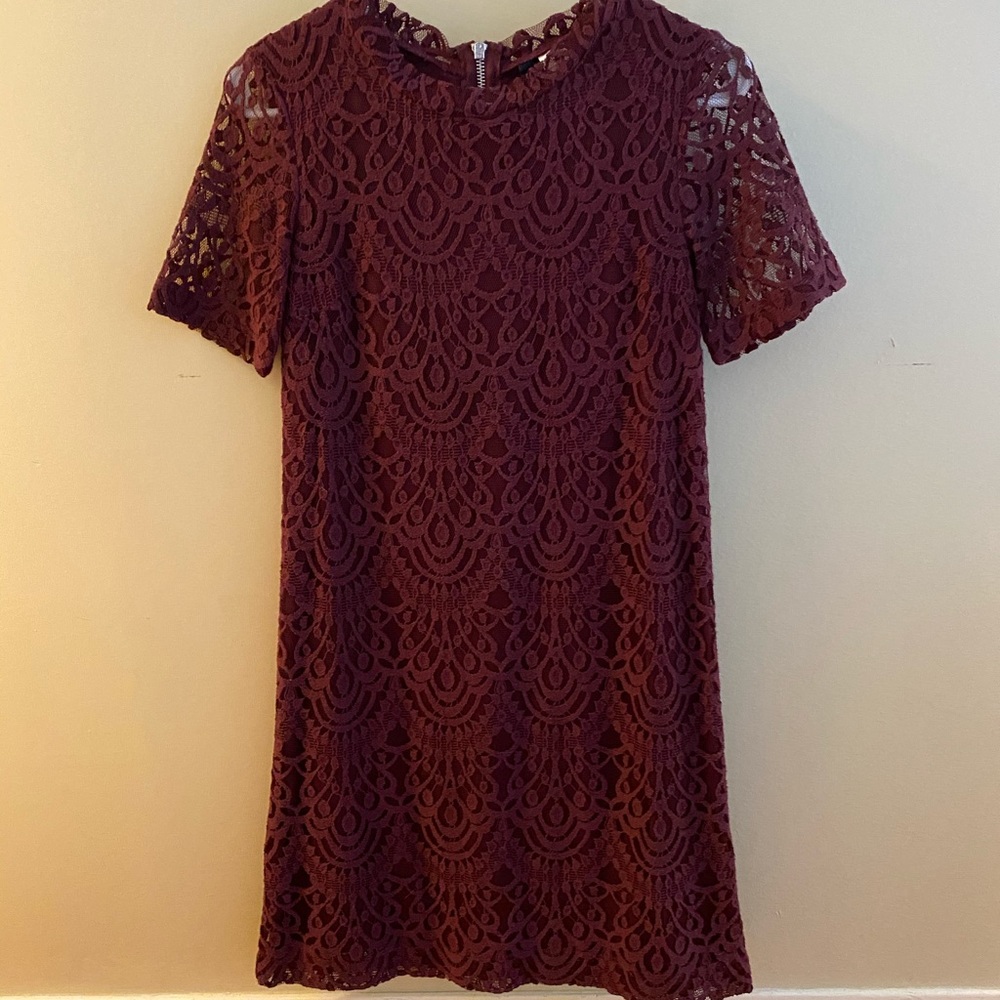 H&M burgundy lace dress